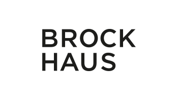Der Schriftzug Brockhaus in schwarz auf weißem Hintergrund